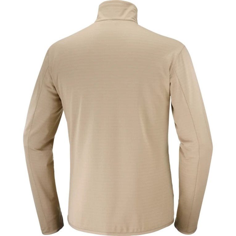 Sudaderas Salomon Essential Lightwarm Half Zip Hombre Beige | MX MPHQ502